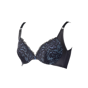 3/4カップショートブラジャー(Etervely Black エターヴェリーブラック)