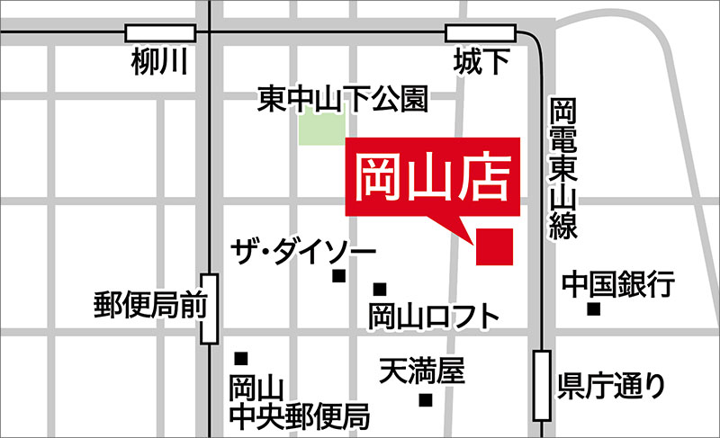 マルコ岡山店MAP
